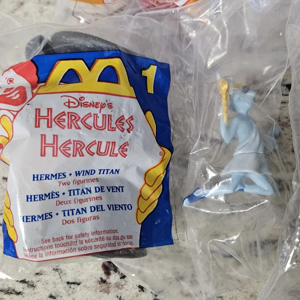 NEW IN BAG 1997 set of 7 Hercules Mcdonalds Toys - Picture 2 of 8